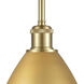Ballston Dome LED 7.5 inch Satin Gold Pendant Ceiling Light