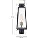 Hugh 1 Light 22 inch Black with Burnished Bronze Outdoor Post Mount