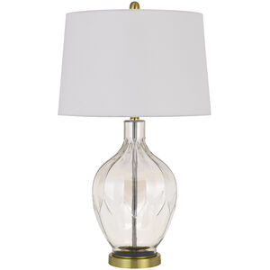 Bancroft 30 inch 150.00 watt Clear/Antique Brass Table Lamp Portable Light