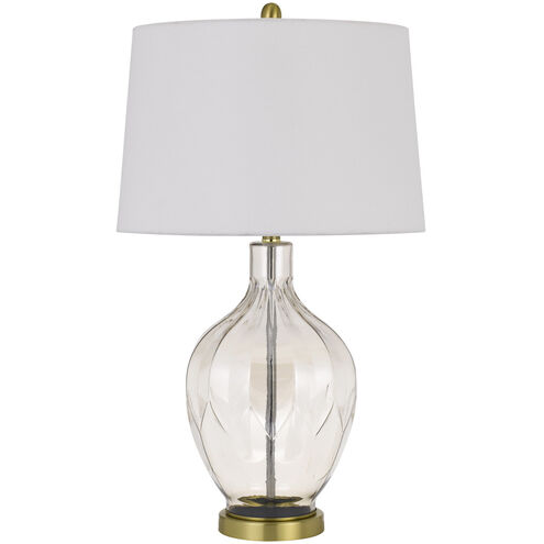 Bancroft 30 inch 150.00 watt Clear/Antique Brass Table Lamp Portable Light