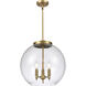 Ballston Athens 3 Light 15.75 inch Brushed Brass Statement Pendant Ceiling Light in Incandescent, Seedy