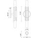 Torres 2 Light 2.25 inch Vintage Brass Bath Vanity Light Wall Light