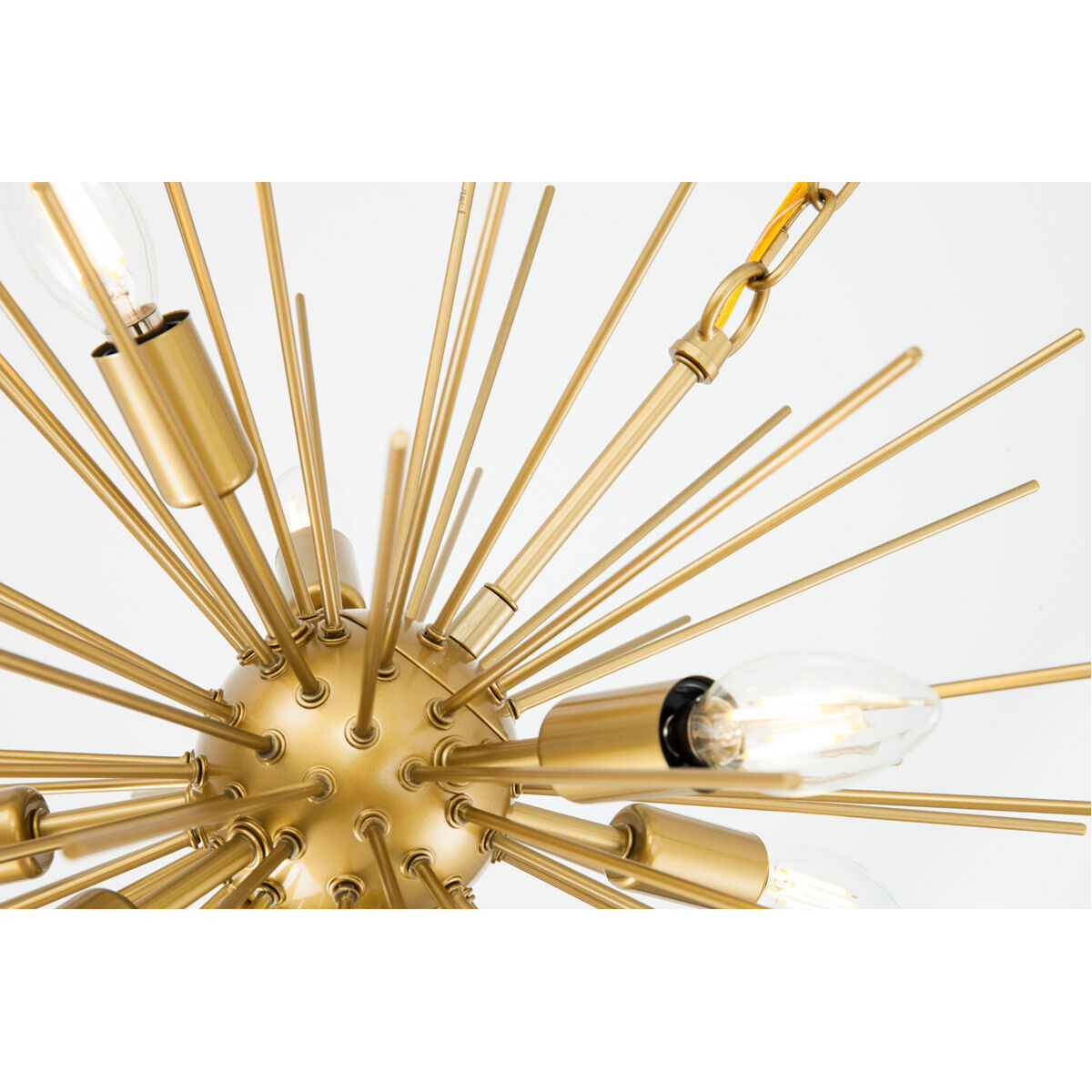 Timber 8 Light 20 inch Brass Pendant Ceiling Light