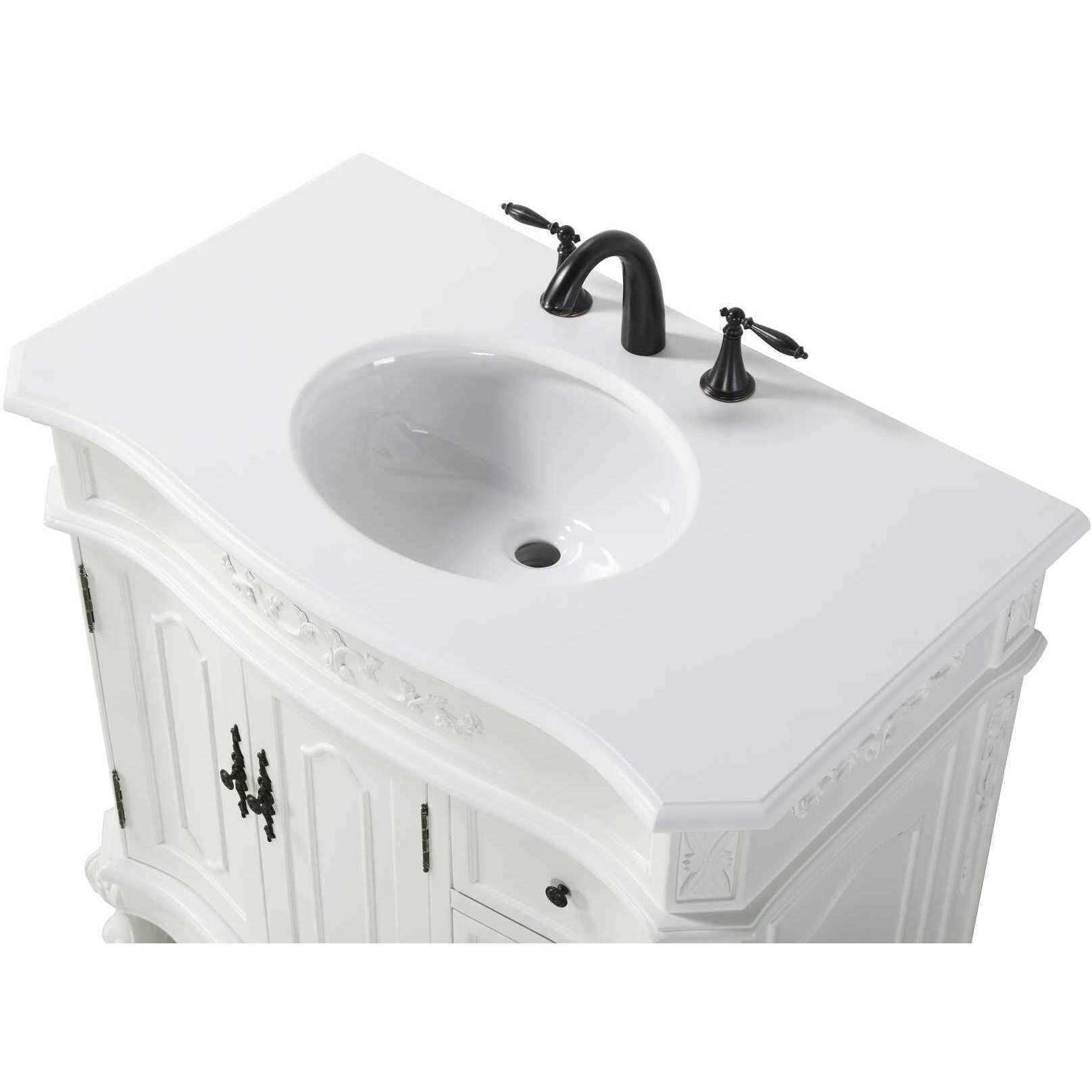 Danville 36 X 36 inch Antique White Bathroom Vanity Cabinet