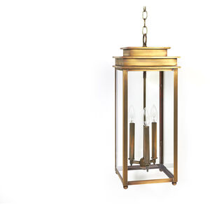 Ellis 3 Light 9 inch Antique Copper Hanging Lantern Ceiling Light, Large
