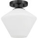 Celestial Valley 1 Light 10 inch Matte Black Flush Mount Ceiling Light, Small