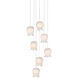 Polpo 7 Light 13 inch Silver Multi-Drop Pendant Ceiling Light