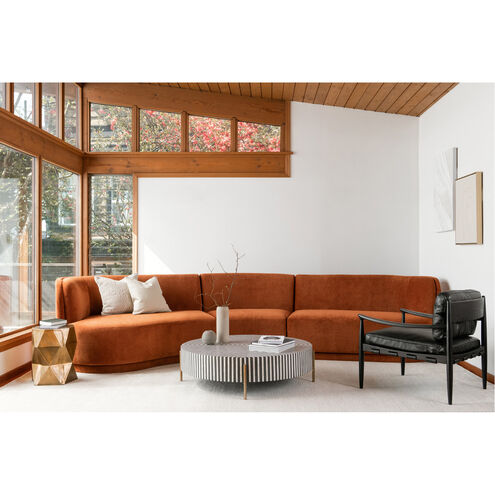 Yoon Compass Red Modular Sectional in Fired Rust