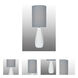 Quatro 17 inch 40 watt White Table Lamp Portable Light in White / Grey