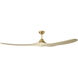 Maverick 70 inch Burnished Brass with Washed White Oak Blades Indoor/Outdoor Smart Ceiling Fan in Included