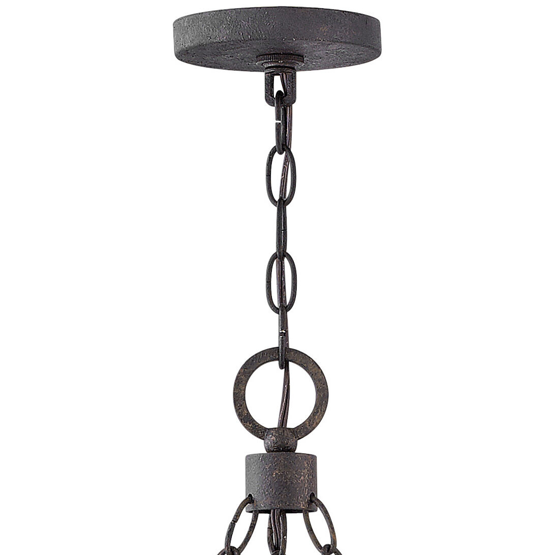 Open Air Sawyer 9 Light 30 inch Sequoia with Iron Rust Outdoor Hanging in Non-LED