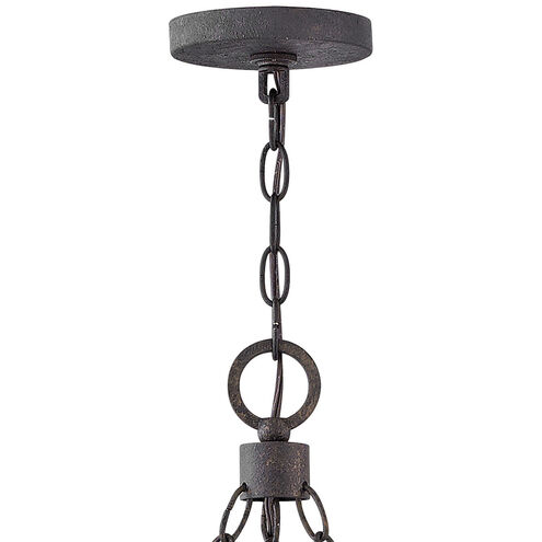 Open Air Sawyer 9 Light 30 inch Sequoia with Iron Rust Outdoor Hanging in Non-LED