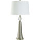 Cameron 34 inch 60.00 watt Brushed Steel and Clear Table Lamp Portable Light