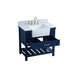 Clement 36 X 22 X 34 inch Blue Bathroom Vanity Cabinet