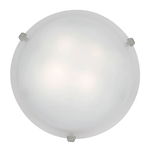 Mona LED 16 inch Brushed Steel Flush Mount Ceiling Light in White
