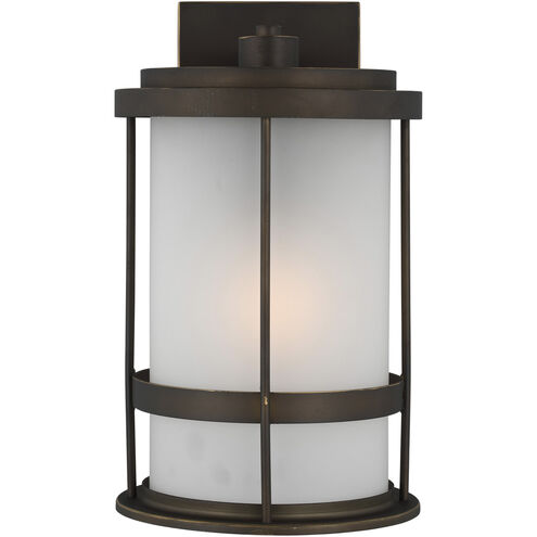 Wilburn 1 Light 13.5 inch Antique Bronze Outdoor Wall Lantern, Medium