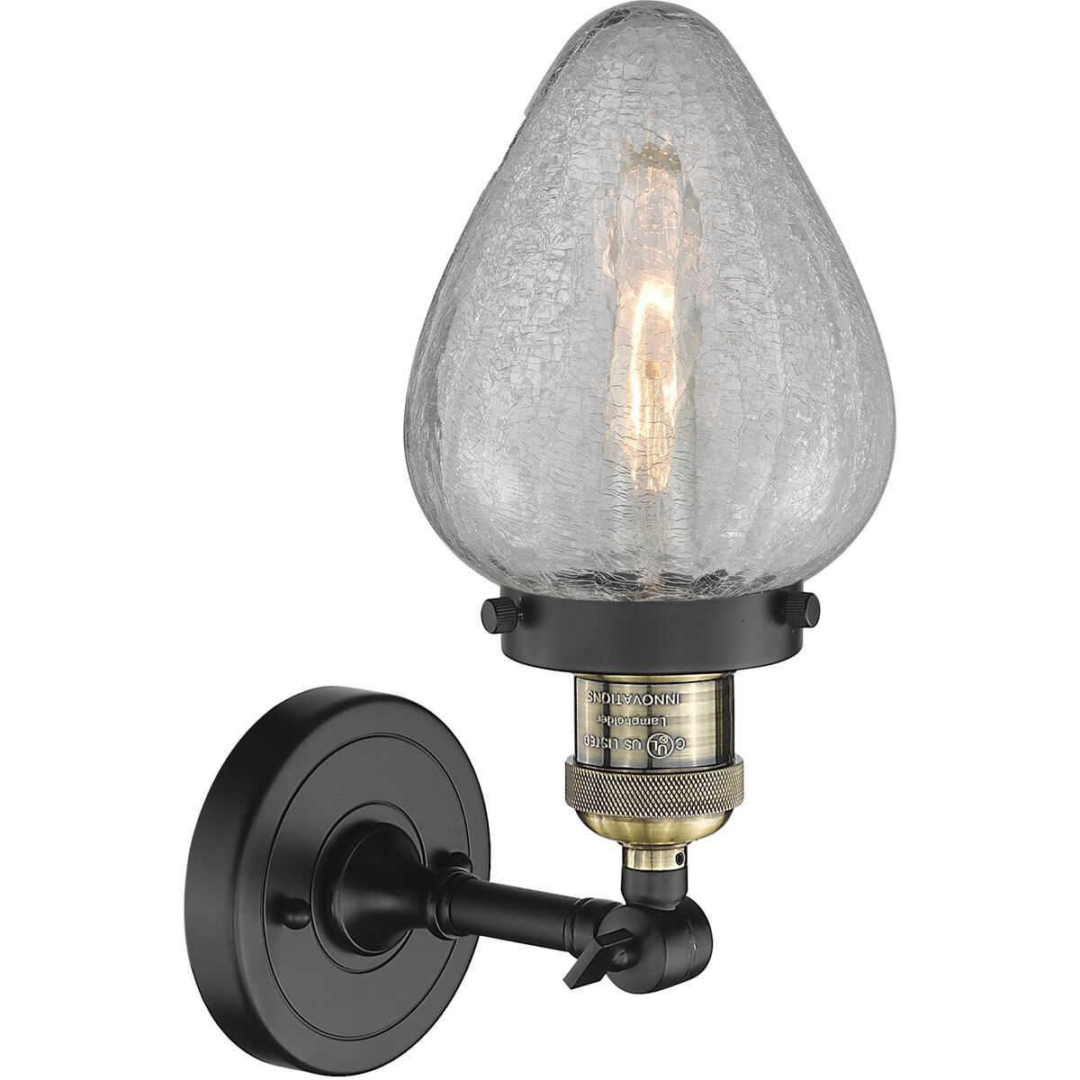 Franklin Restoration Geneseo 1 Light 7 inch Black Antique Brass Sconce Wall Light, Franklin Restoration