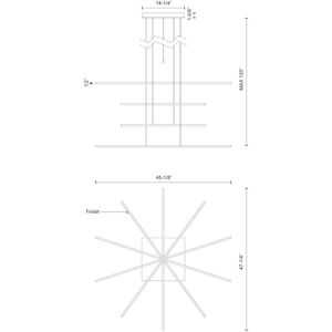 Vega Minor 47.25 inch Pendant