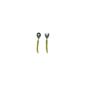 Enchanted Silver and Gold Salad Servers, Set of 2