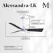 Atlas Alessandra - LK 42 inch Matte White with Matte Black Blades Transitional Ceiling Fan