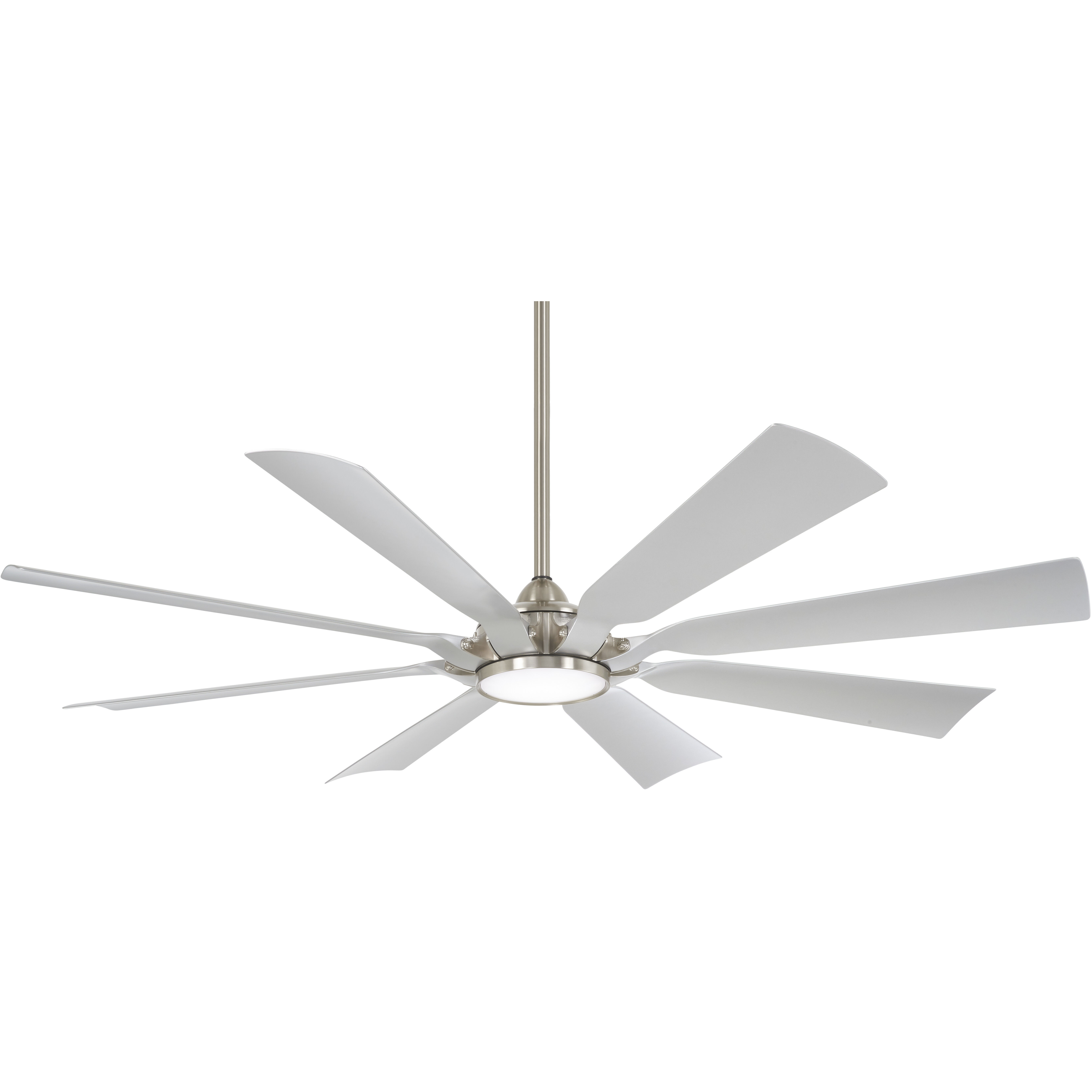 Minka-Aire Future 65 inch Brushed Nickel Wet with Silver Blades Ceiling Fan, Outdoor F756L-BNW - Open Box