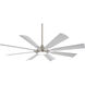 Future 65 inch Brushed Nickel Wet with Silver Blades Ceiling Fan, Outdoor