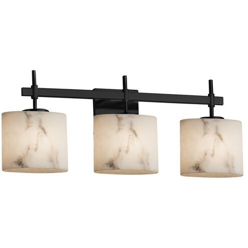 LumenAria 3 Light 24.5 inch Matte Black Bath Bar Wall Light in Oval, Incandescent, Oval