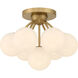Lunara 7 Light 18.25 inch Legacy Brass Semi-Flush Mount Ceiling Light