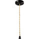 Radiance LED 13.5 inch White Crackle and Matte Black Pendant Ceiling Light