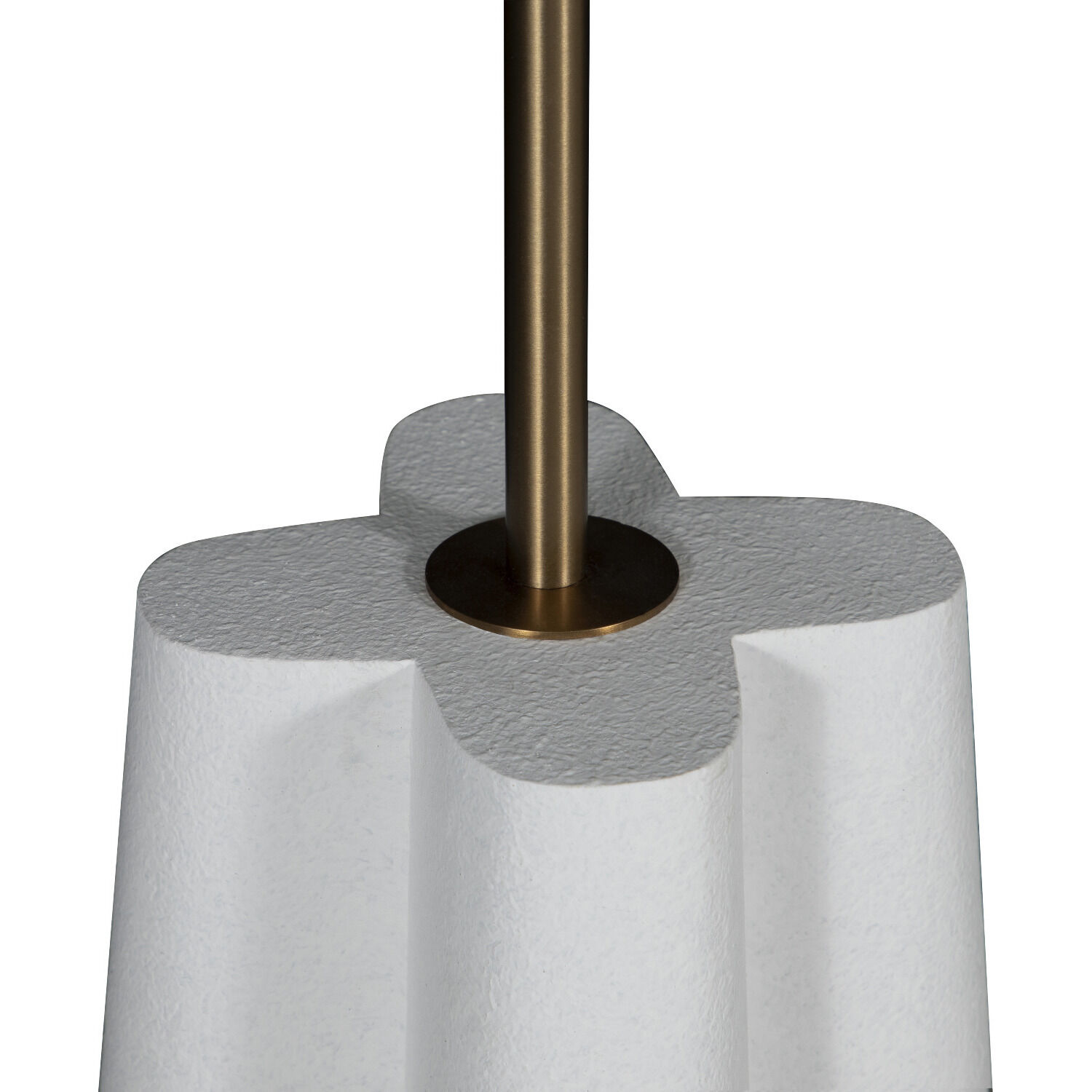 Florence 58 inch Brushed Brass / White Linen Table Lamp Portable Light