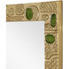 Beau Monde 35.75 X 23.75 inch Gold and Green Mirror