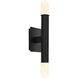 Pharos 2 Light 24 inch Black Outdoor Wall Sconce