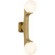 Briar 2 Light 5.13 inch Brushed Gold Wall Sconce Wall Light