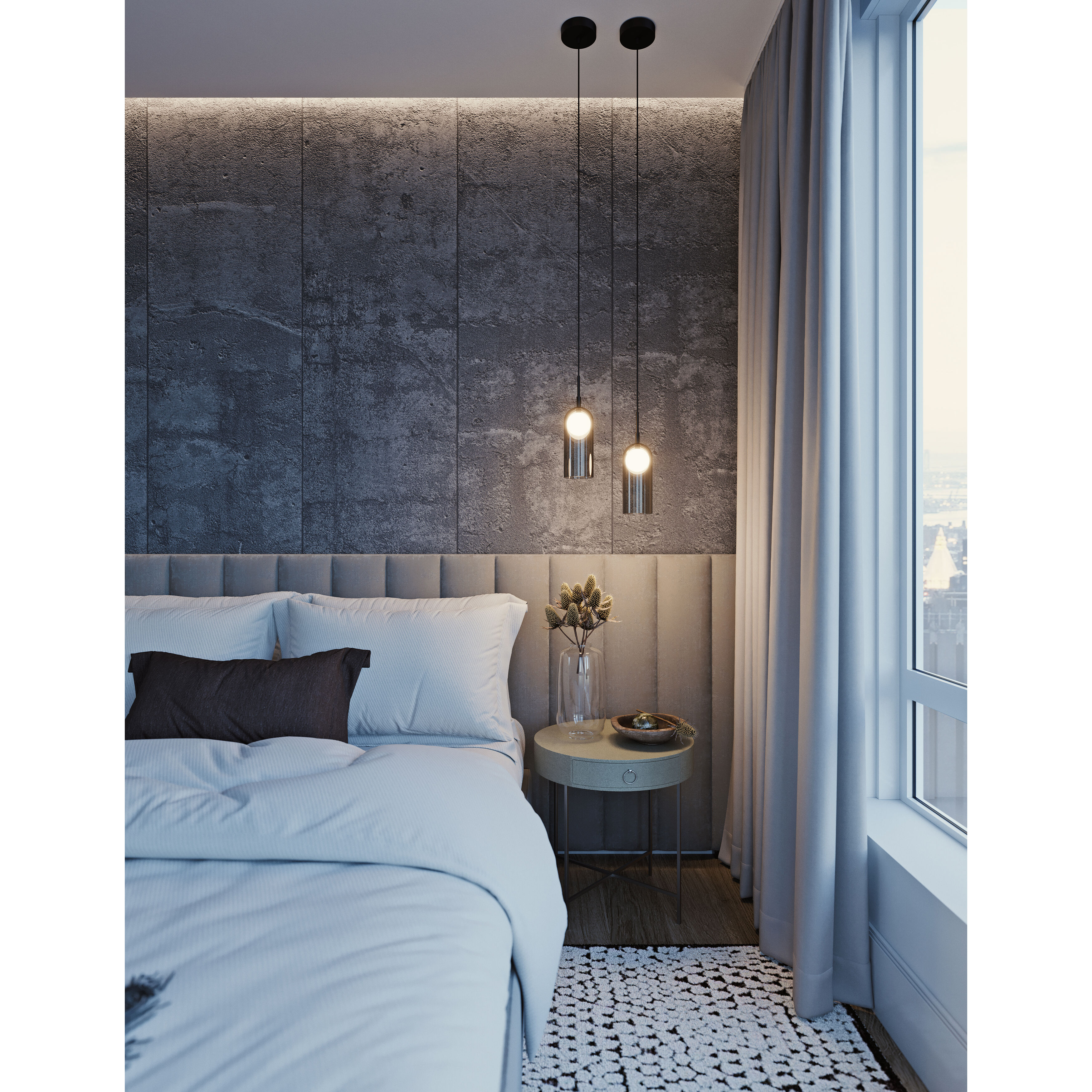 Kiran LED 8 inch Black Pendant Ceiling Light