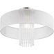 Alexis 1 Light 20 inch Brushed Nickel Semi-Flush Mount Ceiling Light