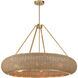 Gaia 6 Light 40 inch Warm Brass Pendant Ceiling Light