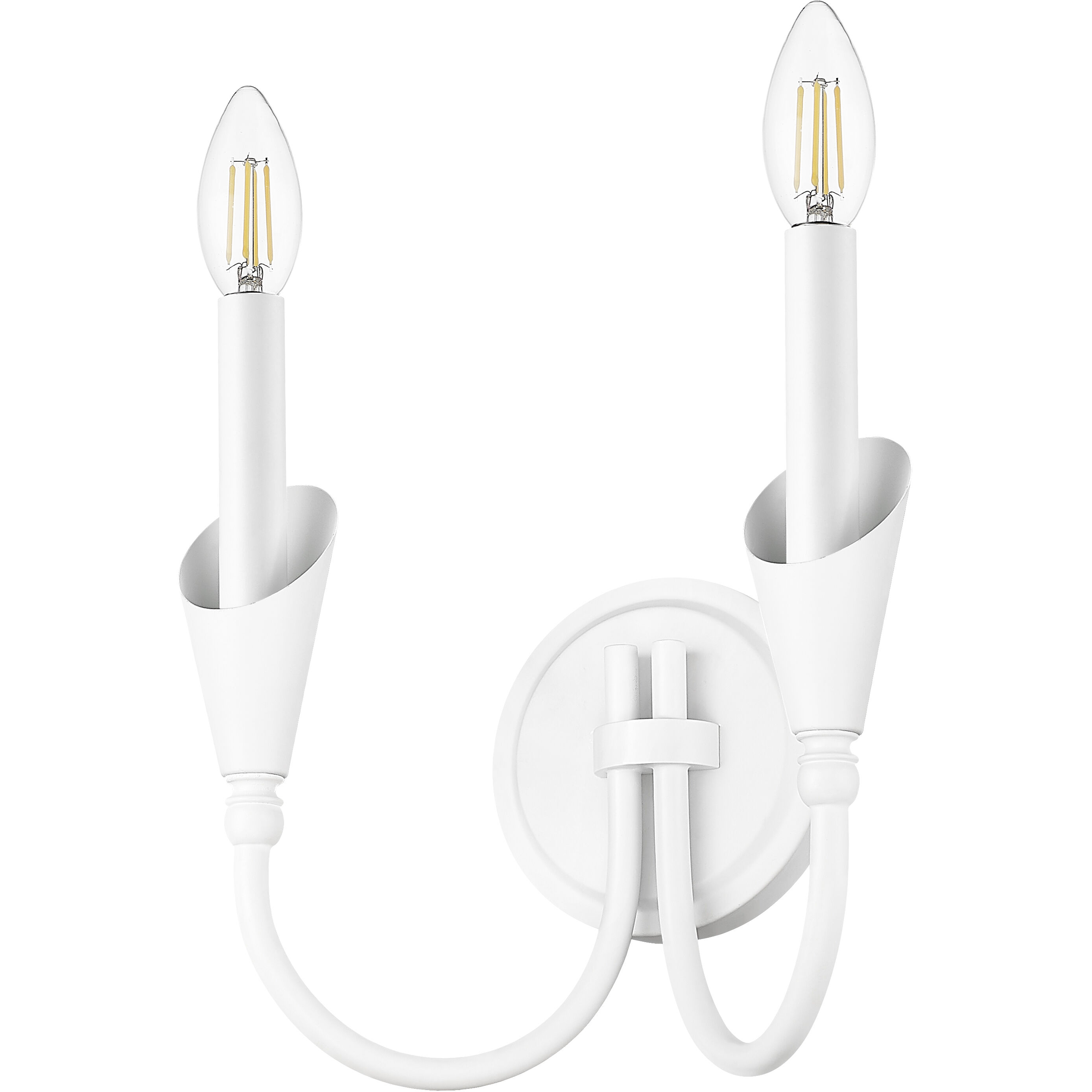 Claudelle Wall Sconce Wall Light in Textured White