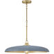 Sadie 1 Light 24 inch Lacquered Brass with Vintage Denim Chandelier Ceiling Light