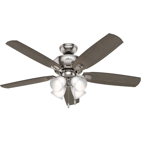 Amberlin 52 inch Brushed Nickel with Greyed Walnut/Autumn Walnut Blades Ceiling Fan