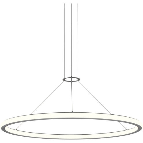 Luna LED 38 inch Bright Satin Aluminum Pendant Ceiling Light
