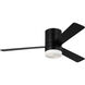 Era 52 Hugger LED 52 inch Midnight Black with Midnight Black/American Walnut Reversible Blades Indoor/Outdoor Ceiling Fan