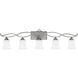 Brooke 5 Light 41.5 inch Antique Nickel Vanity Light Wall Light