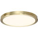 Geos LED 10.25 inch Brass Flush Mount Ceiling Light in 3000K, dweLED