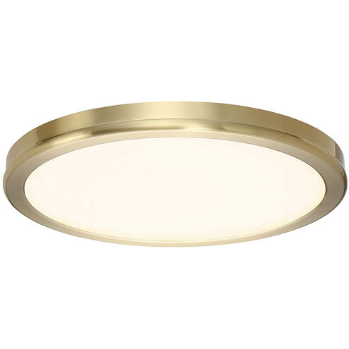 Geos LED 10.25 inch Brass Flush Mount Ceiling Light in 3000K, dweLED