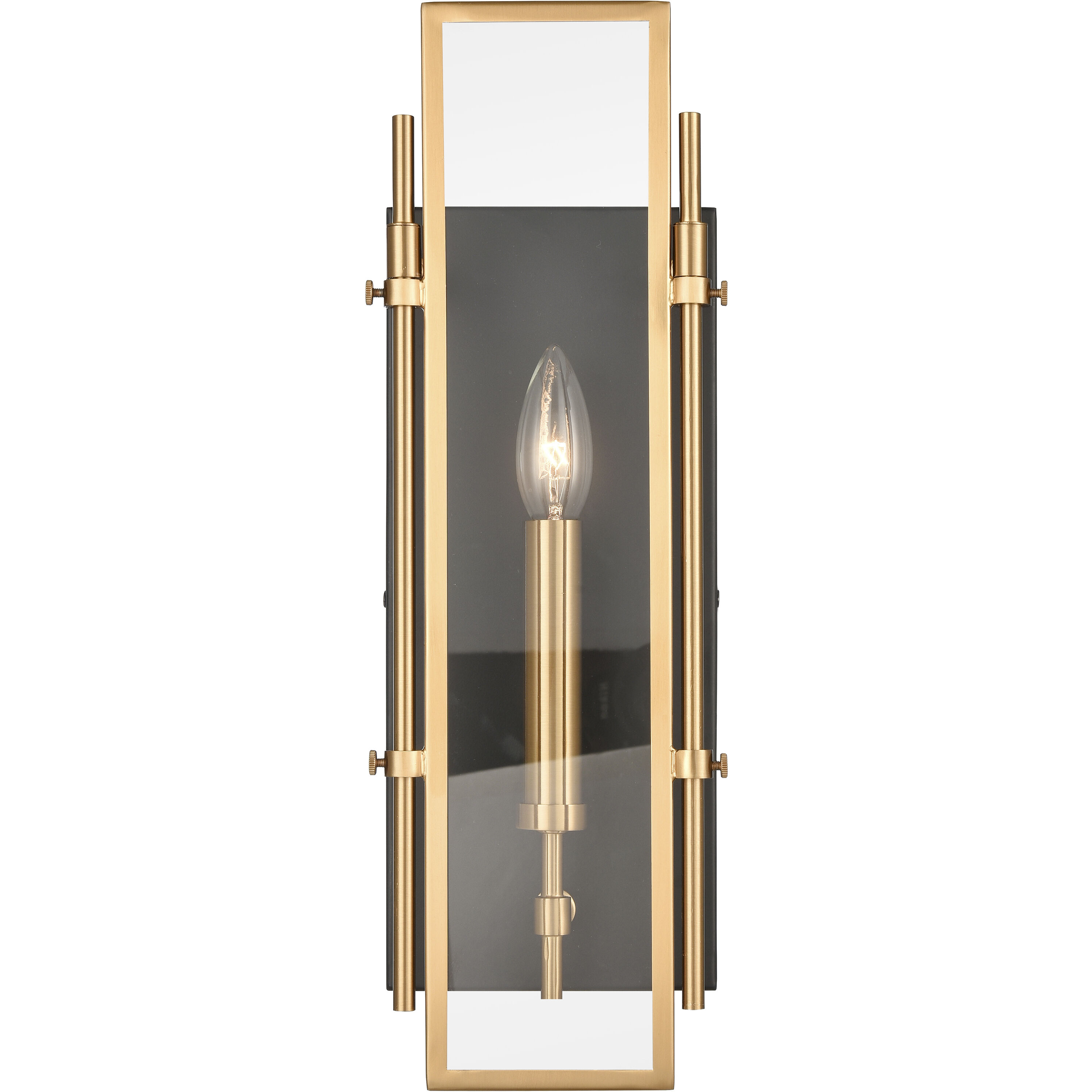 Mechanist Sconce Wall Light in Gold with Matte Black