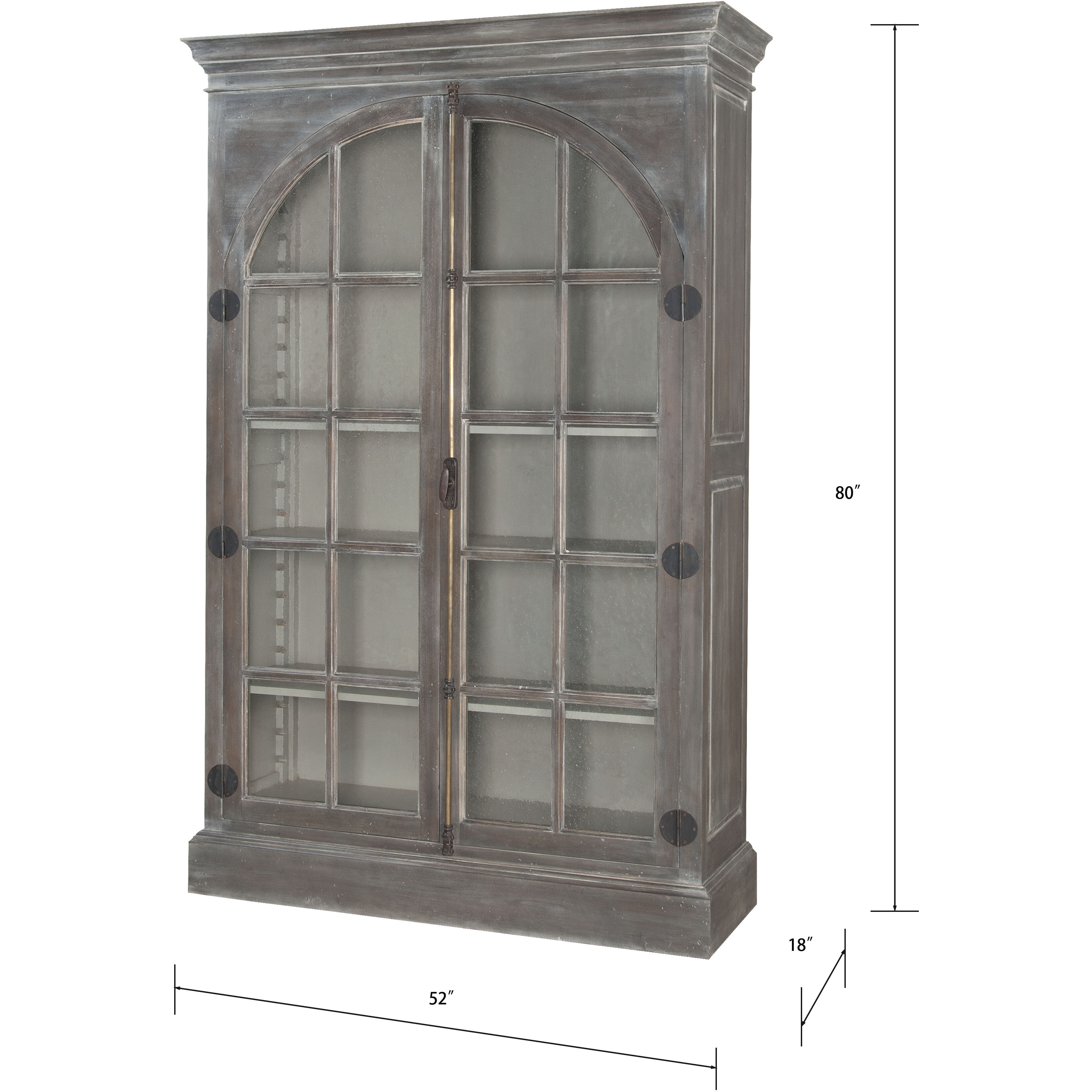 Manor Greige with Clear and Bronze Cabinet