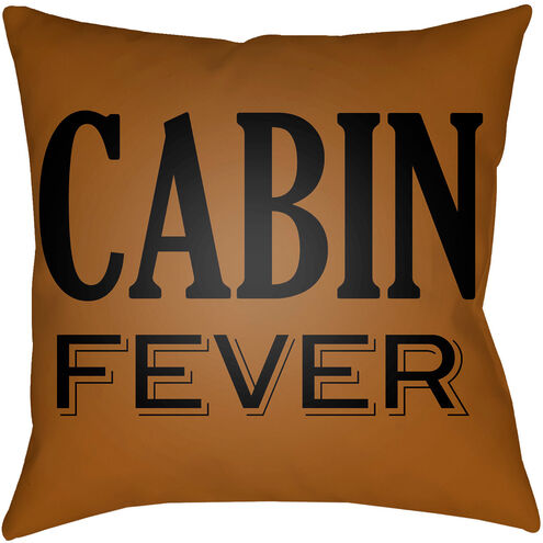 Lodge Cabin 18 X 18 inch Outdoor Pillow Cover, Square