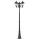 Central Square 3 Light 91 inch Textured Matte Black Outdoor Post Light