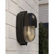 Maritime 1 Light 8.5 inch Matte Black/Clear Outdoor Wall Sconce