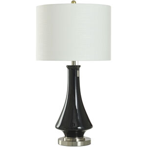 Bleaker 33 inch 150.00 watt Black and Silver Table Lamp Portable Light